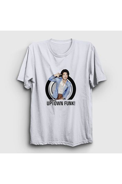 Presmono Λευκό μπλουζάκι Bruno Mars Uptown Funk Unisex - 477950 ττ