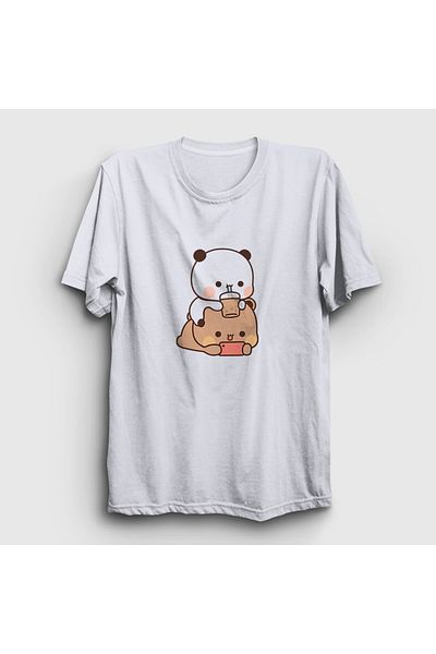 Presmono Λευκό Unisex Bubu Dudu T-Shirt - Αγαπητέ τηλέφωνο, δώρο για την ημέρα του Αγίου Βαλεντίνου, 481450 ττ