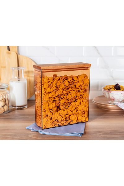 Madame Coco Lucille Wooden Storage Container with Lid 2500ml