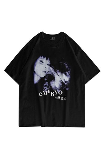 Trendiz Unisex Embryo Tshirt Μαύρο
