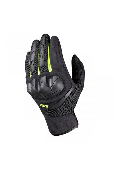 LS2 Summer Gloves Kubra Black Anthracite Neon Yellow