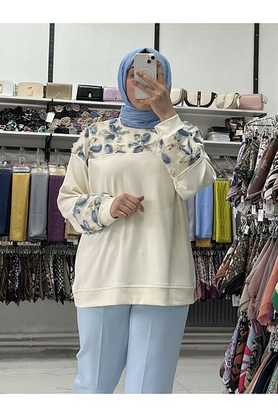 Zeynep Butik Soft Texture Floral Sweat 1678