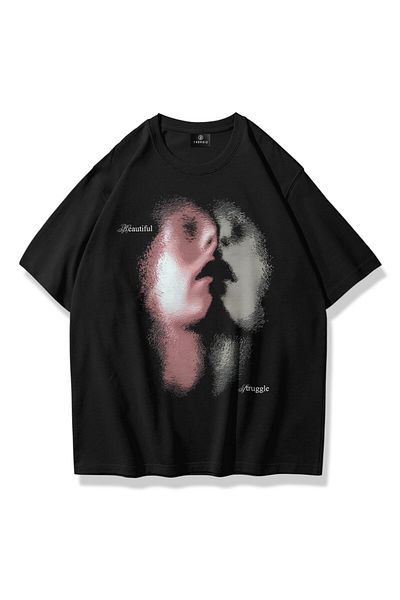 Trendiz Μαύρο Unisex Beautiful Struggle T-Shirt