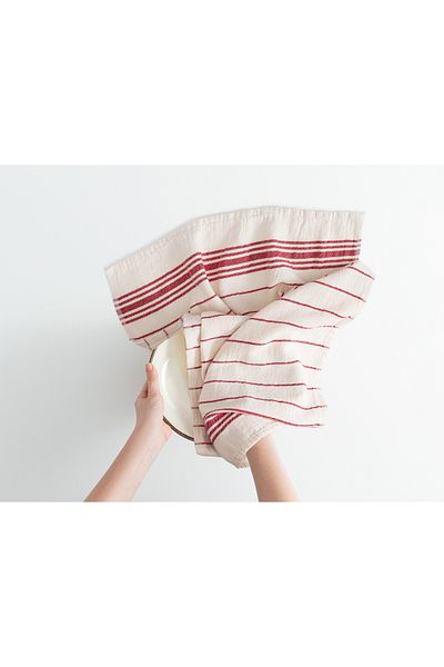Madame Coco Linda Drying Cloth - Red/ecru - 40x60 Cm