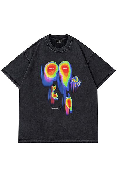 Trendiz Μπλουζάκι Unisex Peace Love Washable