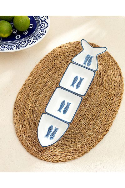 Madame Coco Set de farfurii de prezentare marin din 4 piese