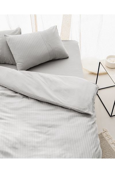 Madame Coco Adrien Ribbed Single Duvet Cover Set