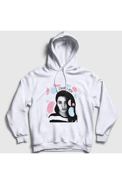 Presmono Φούτερ Charli Xcx Unisex με λευκή κουκούλα 482287 ττ