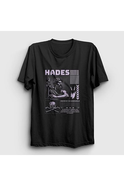 Presmono Unisex Μαύρο T-Shirt Hades - Master Of The Underworld 486083 ττ