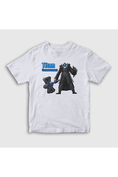Presmono Tricou White Titan Cameraman Skibidi Toilet - Unisex Copii 482497 tt