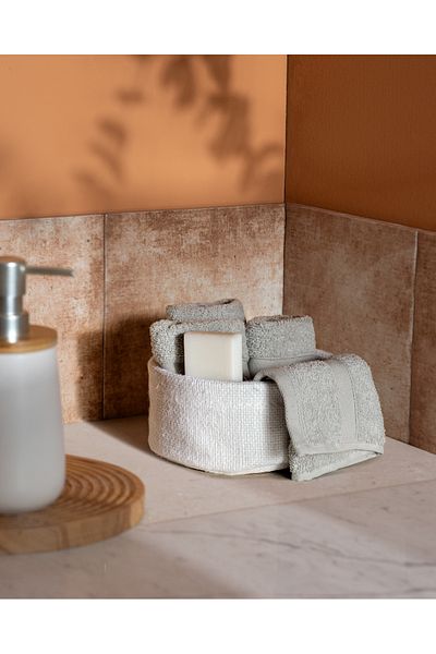 Madame Coco Fabrice Basket Towel Set & Soap