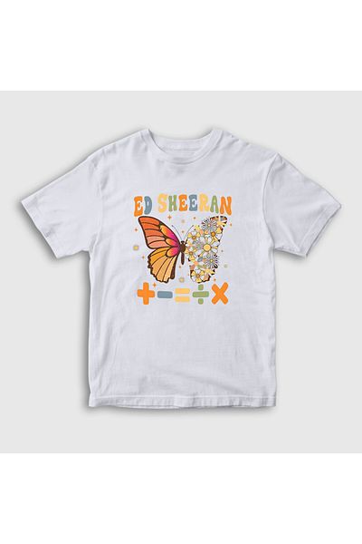 Presmono Tricou alb unisex pentru copii - Mathematics Music Ed Sheeran 486199 tt