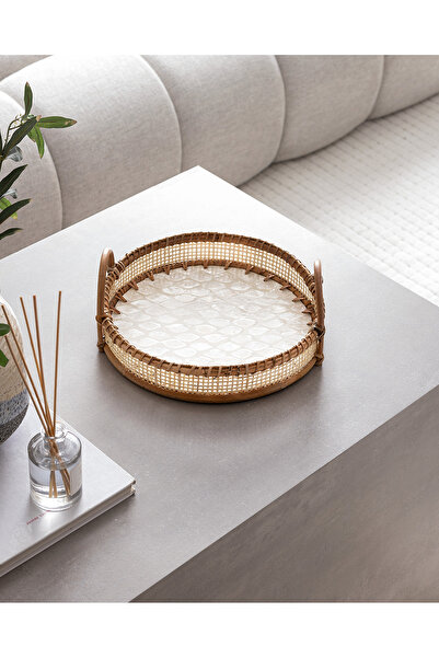 Madame Coco صينية مستديرة من Nacre - Sedef