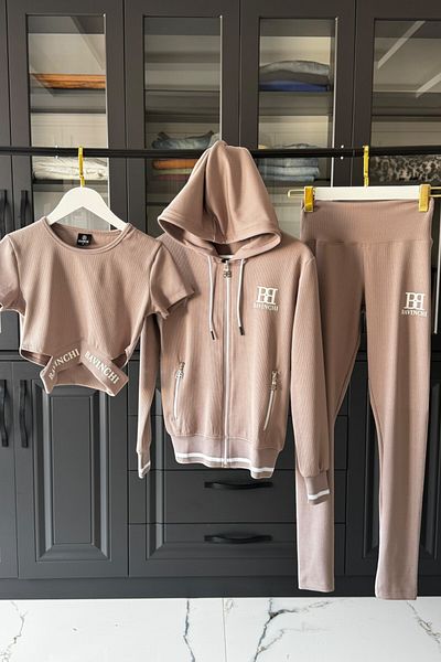 Posh Chic Women's 3-Piece Tracksuit Set - Comfortable and Stylish Design