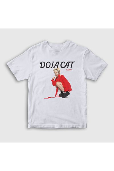 Presmono Λευκό Unisex Παιδικό T-Shirt - Candy Music Doja Cat, Μοντέλο 489481 ττ