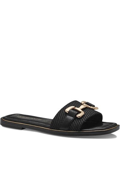 Tamaris Black Slippers Womens Shoes