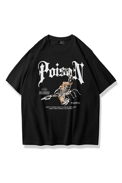 Trendiz Unisex Poison Tshirt Μαύρο