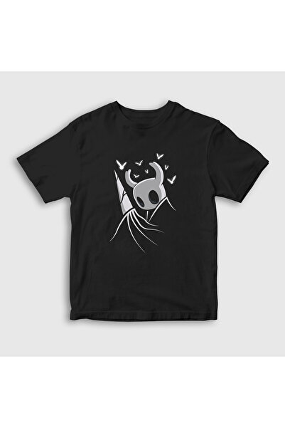 Presmono Hollow Knight Unisex Дитячий чорний футболка з принтом - 492461tt
