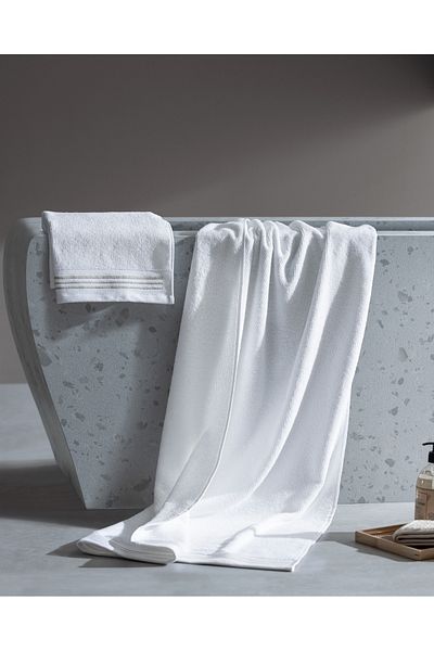 Madame Coco Delron White 100% Cotton Luxury Towel Set - Collection