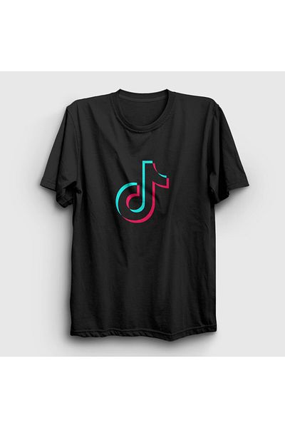 Presmono Μπλουζάκι Unisex μαύρο Tiktok με λογότυπο - 485850 ττ