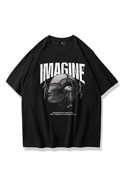 Trendiz Μαύρο Unisex Imagine T-Shirt