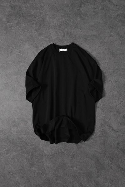 Slatra Ανδρικό μπλουζάκι μαύρο Basic Oversize