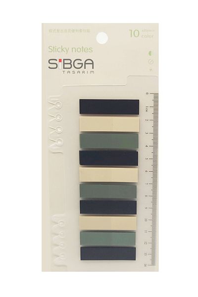 sibga tasarım Transparent Colored Post-It Note Paper - 200 Sheets Bookmark Sticker