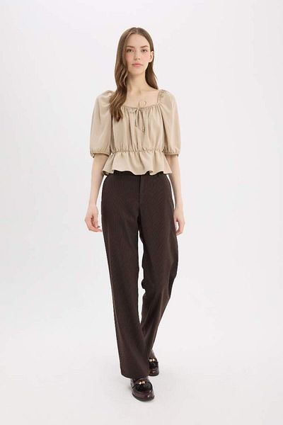 DeFacto Μακρυμάνικη μπλούζα New Season Regular Fit με λαιμόκοψη U