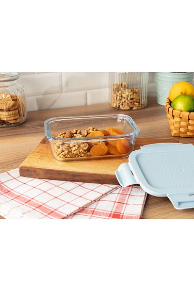 Madame Coco Modena Rectangular Borosilicate Glass Storage Container with Lid - 650ml