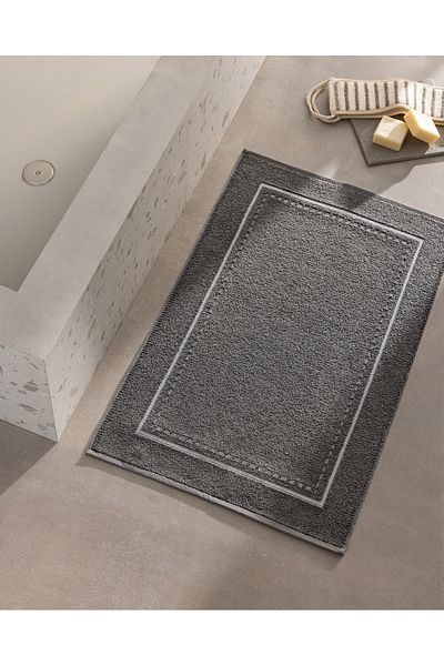 Madame Coco Angeline Cotton Foot Towel - Anthracite - 50x80cm- for Collections