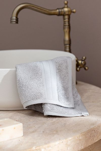Madame Coco Martha Tencel Face Towel - Light Gray - 50X80 cm