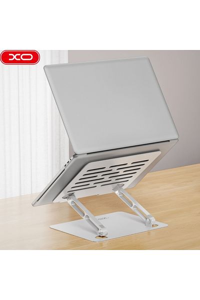 Xo حامل كمبيوتر محمول C152 مقاس 10 بوصة - 17.3 بوصة من الألومنيوم، وقناة تهوية وقاعدة مضادة للانزلاق، وحجم قابل للتعديل