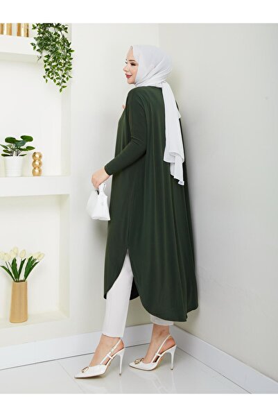 MODAMÜNASİP Εξαιρετικό άμμο οβάλ τουνίκ πολύ απαραίτητο