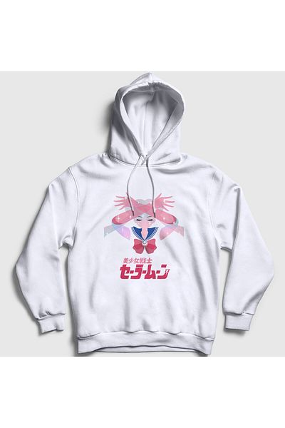 Presmono Φούτερ Serena Usagi V2 Sailor Moon Unisex με κουκούλα - Λευκό 487603 ττ