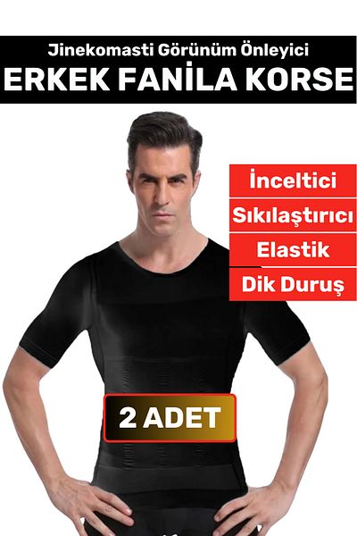 Wintoup Special Production Gynecomastia Upright Posture Enhancer Belly Firming Elastic Men's Undershirt Corset 2 Pieces