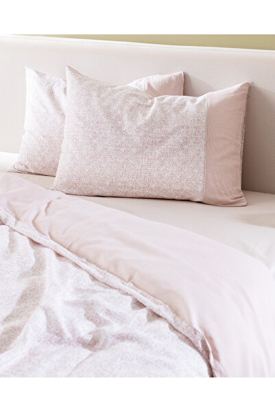 Madame Coco Astrid Single Crepe Printed Duvet Cover Set - 100% Cotton, Powder