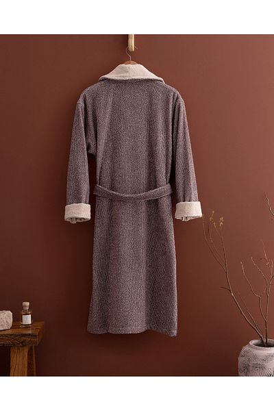 Madame Coco Rick Yarn Dyed Unisex Şalyaka 100% Cotton Bathrobe