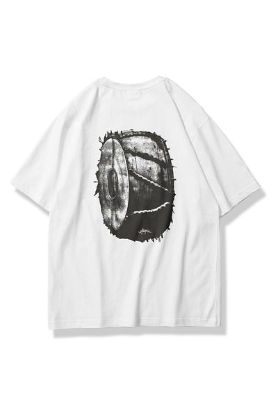 Trendiz Unisex Τροχός Utopia Τράβις Σκοτ Μπλουζάκι Λευκό