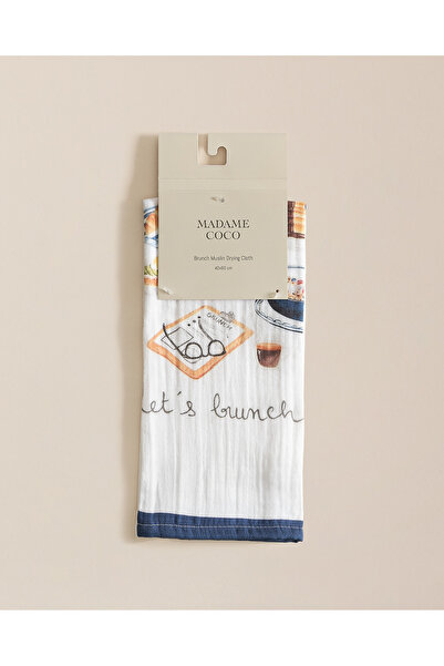 Madame Coco Бранч-серветка з мусліну - біла та синя