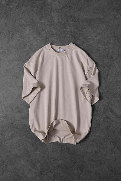 Slatra Ανδρικό μπλουζάκι Basic Oversize σε μπεζ χρώμα