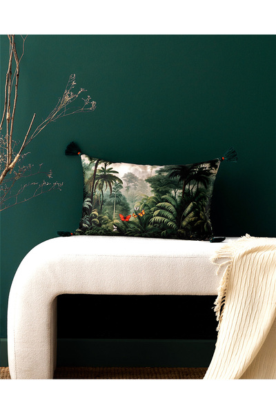 Madame Coco Fanette Throw Pillow Cover - Stylish Design