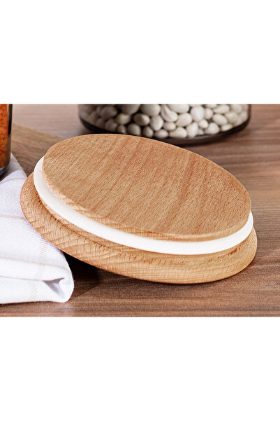 Madame Coco Yuviera 1500ml Ahşap Kapaklı Saklama Kabı 2'li