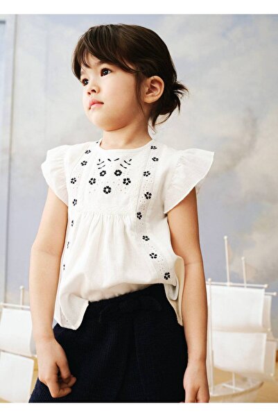 MANGO Baby Αγγλική κεντημένη μπλούζα