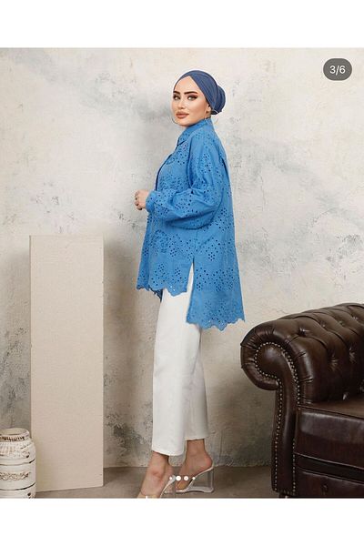 Afra Lıne Tunica camasa HENZA Pearl Brode Scallop