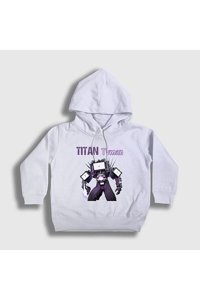 Presmono White Titan TVman Skibidi Παιδικό φούτερ με κουκούλα τουαλέτας - 482787 ττ