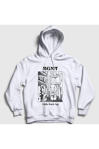 Presmono Λευκό Unisex Little Dark Age Rock φούτερ με κουκούλα - 490421 ττ
