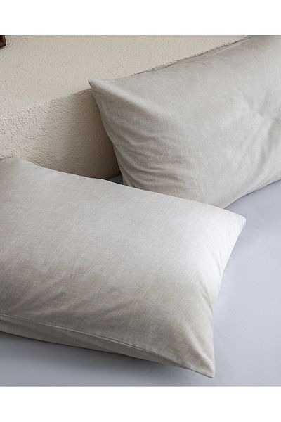 Madame Coco Σετ μαξιλαροθήκης Delrico Beige 2 τεμαχίων
