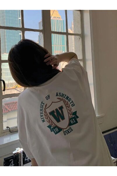 Cupla Λευκό μπλουζάκι Washington Universtiy Unisex