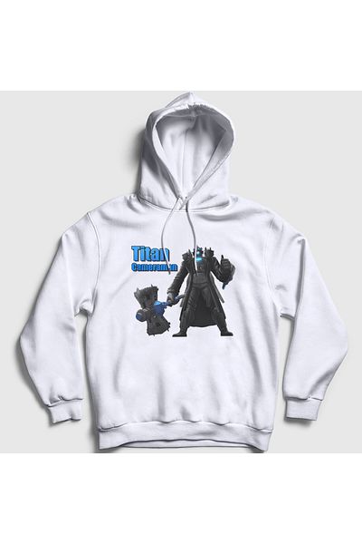 Presmono Λευκό Titan Cameraman Skibidi Toilet Unisex Φούτερ με κουκούλα 482549 ττ