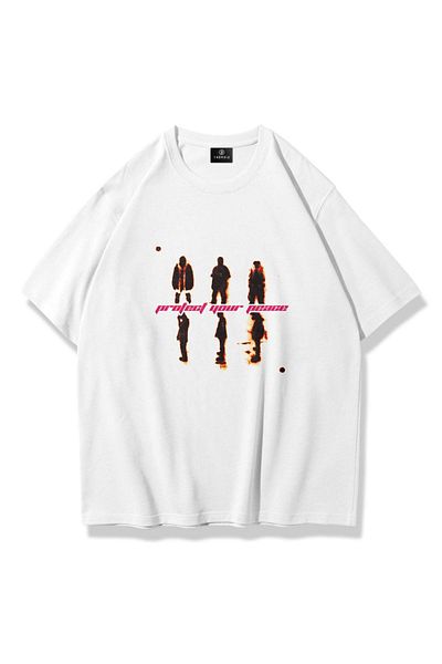 Trendiz Unisex Protect Your Peace Tshirt Λευκό